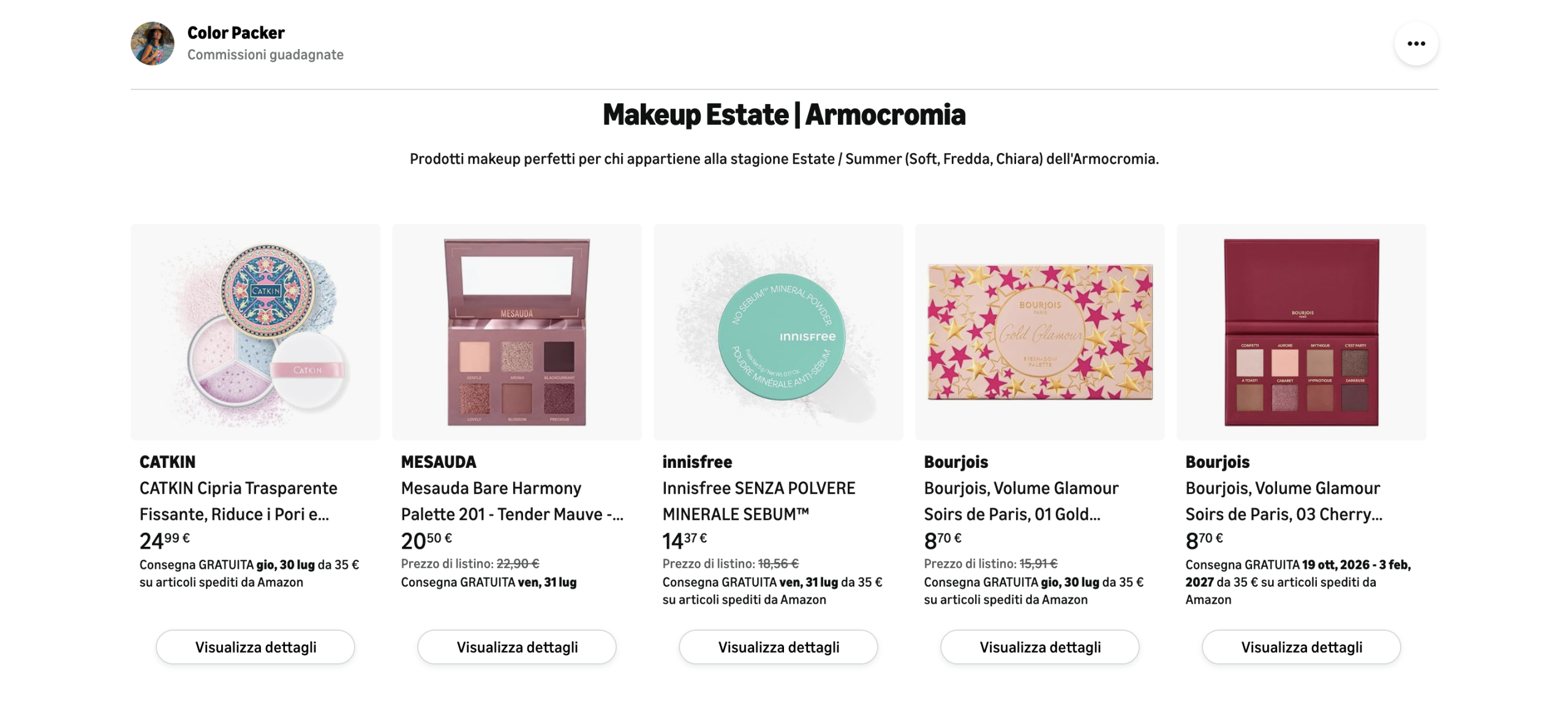Makeup Stagione Estate Armocromia Summer